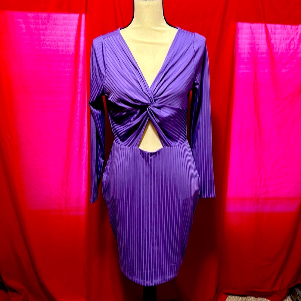 Purple Bodycon long sleeve dress by Venus